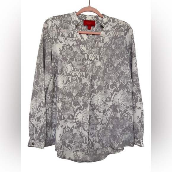 JLO Snake Print Pop Over Blouse Size S - Picture 2 of 6